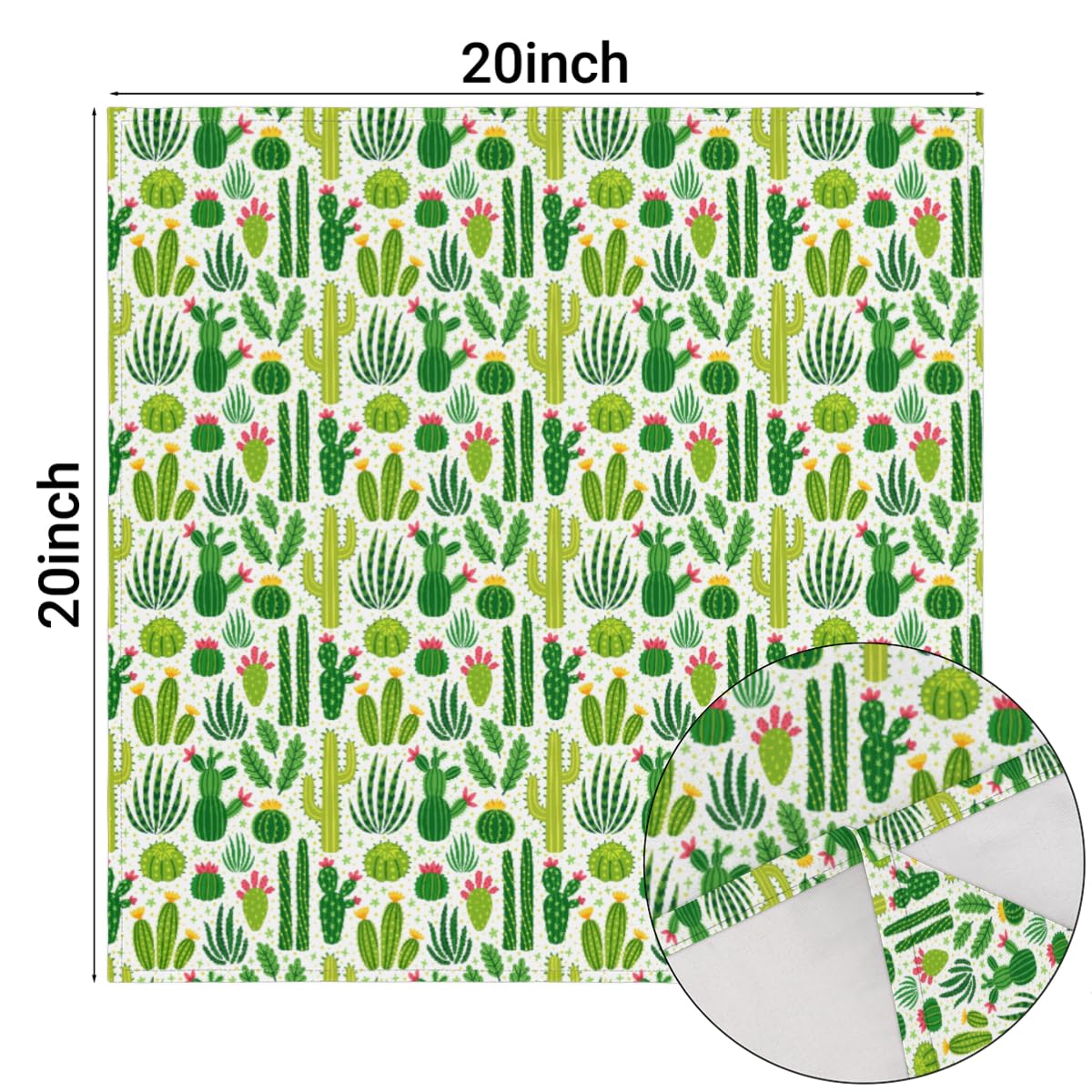 Kaktusblumen-Stoffservietten, 4 Stck, Kaktus-Kakteen, wiederverwendbar,  waschbar, Kche, Esstisch, Servietten fr Zuhause, Abendessen, Hochzeit,  Bankett, Party, 50,8 x 50,8 cm : Amazon.de: Kche, Haushalt & Wohnen