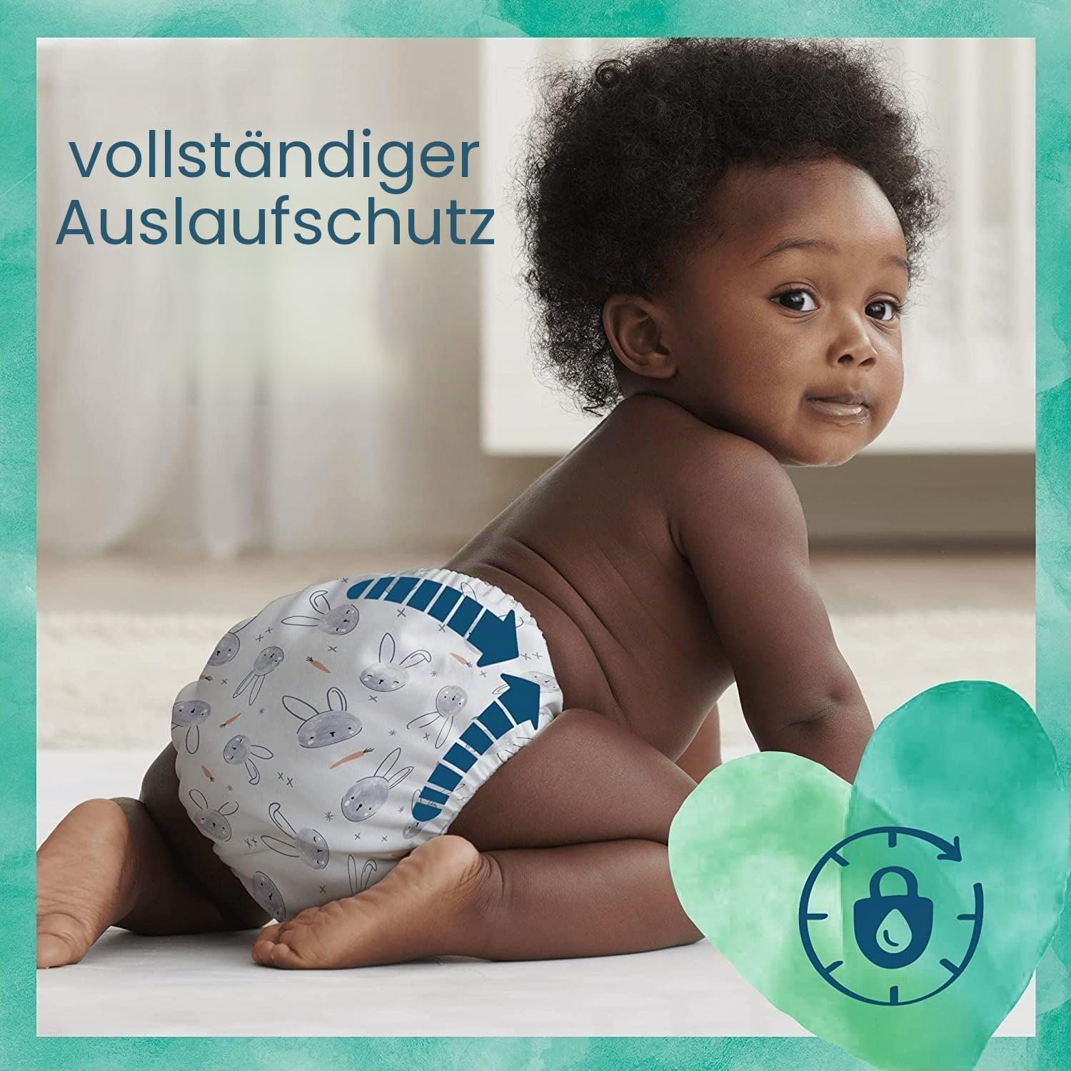 Pampers Harmonie Hybrid, 216 Einweg-Schutzkerne für Windeln, Hybrid, 100 % Saugfähigkeit, schützt die empfindliche Haut von Babys, Inhaltsstoffe pflanzlichen Ursprungs und ohne Parfüm
