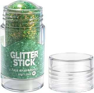 Body Glitter Stick - Holographic Glow Makeup | 35g Facial Hair Shimmer Gel, Waterproof Long Lasting Cosmetic For Concert Carnival Party Birthday Festival Outfit Accessories