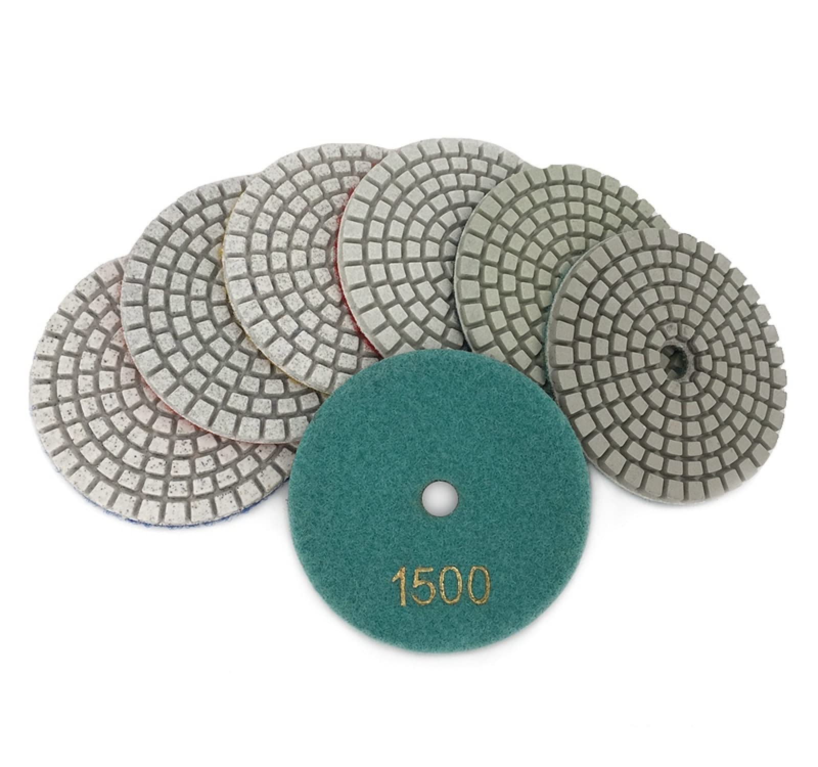 7 Pz/set Tamponi Per Lucidatura Diamantati Bianchi Da 3 Pollici 80mm Tampone Per Lucidatura Flessibile Bagnato Per Tampone Abrasivo Per Pavimenti In Cemento Pietra HC17,Ragazze 100