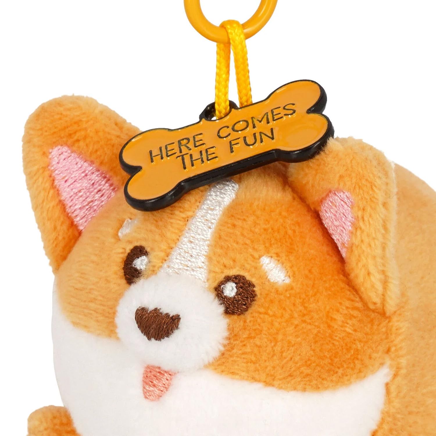 LEGAMI Stylo gel effaçable + porte-clés en peluche | Lot de 10 stylos avec encre effaçable thermosensible, gamme de couleurs d'encre, pointe de 0,7 mm | Motifs d'animaux mignons (Corgi)