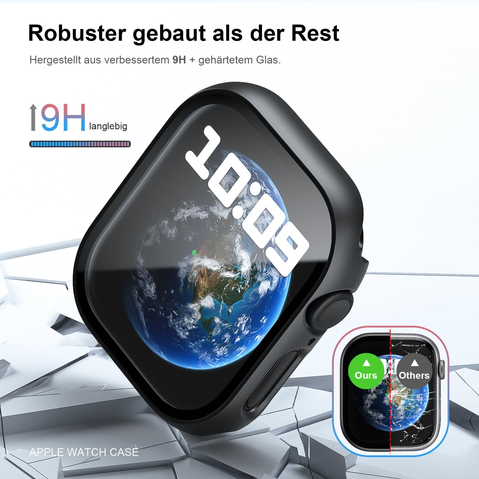 Custodia protettiva con pellicola protettiva compatibile con Apple Watch SE/6/5/4 40 mm,