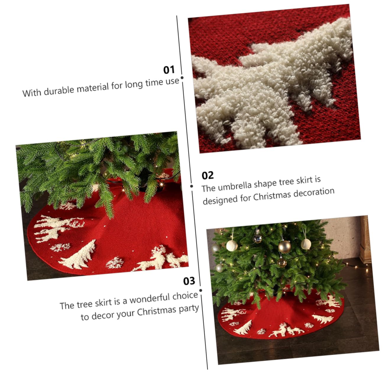 Weihnachtsbaumdecke Rot Runde Baummatte Für Elch Weihnachtsbaumdekoration Weihnachtsbedarf Baumrock Weihnachtsbaumrock