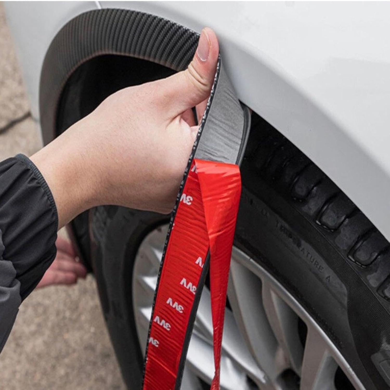 2 sztuki ochrona przed kołem do brwi do Mitsubishi Colt Z30 / Colt ClearTec, naklejka na nadkole, osłona brwi, 4,5 cm wzór z włókna węglowego