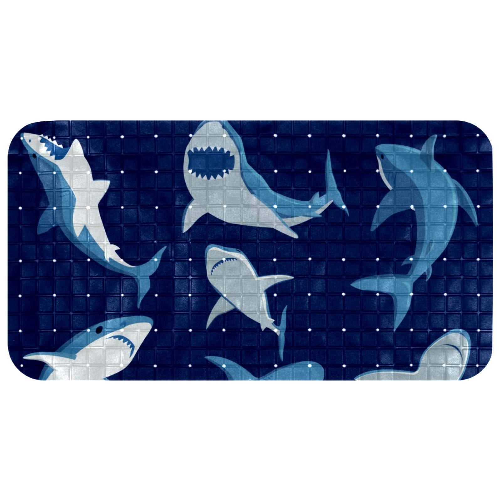 Tapis de bain pour bébé antidérapant baignoire enfant requin 68 cm