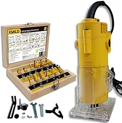 EVALD Tupia 6 MM 650W EVTUP110/220 com Kit 12 Fresas 6 MM 220V