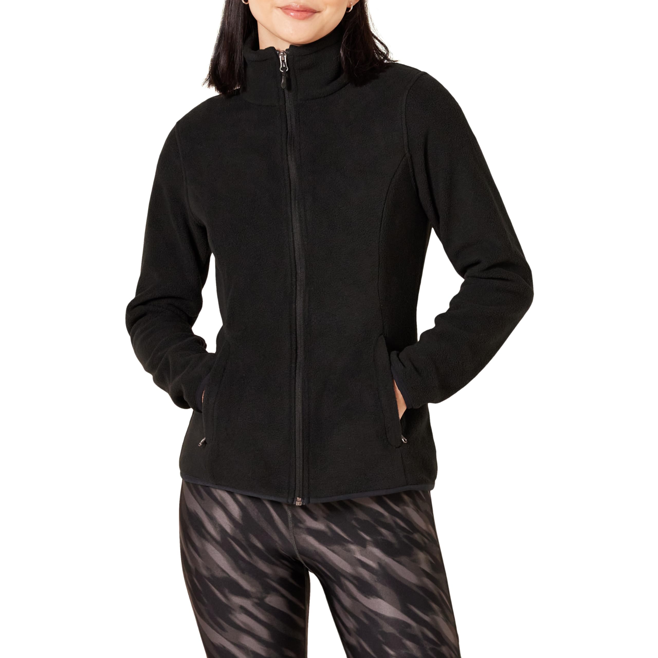 Photo 1 of Amazon Essentials Women's Classic-Fit Full-Zip Polar Soft Fleece Jacket Polyester Black