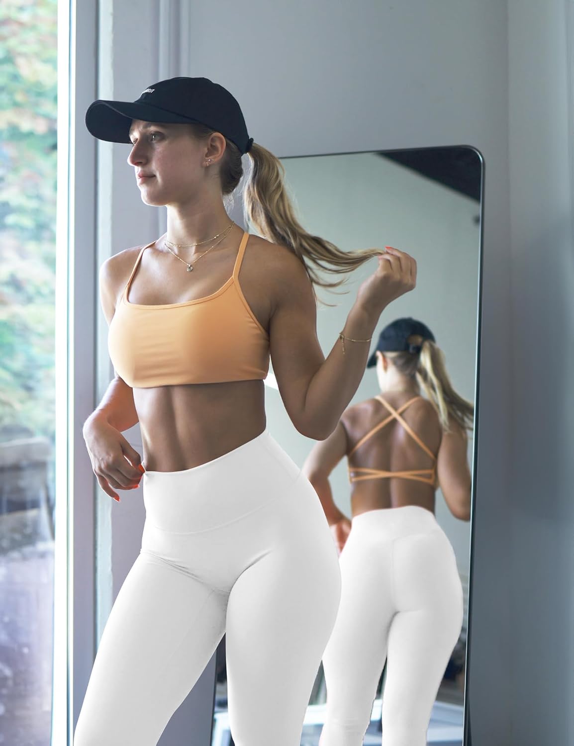 High Waisted Leggings for Women - No Front Seam Tummy Control Yoga Pants for Workout Running No See Through - Image 3