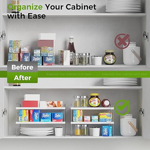 Miniatura 3 de Organizador de papel de aluminio y plástico expandible, organización y almacenamiento de papel de aluminio apilable de 3 niveles, organizador de