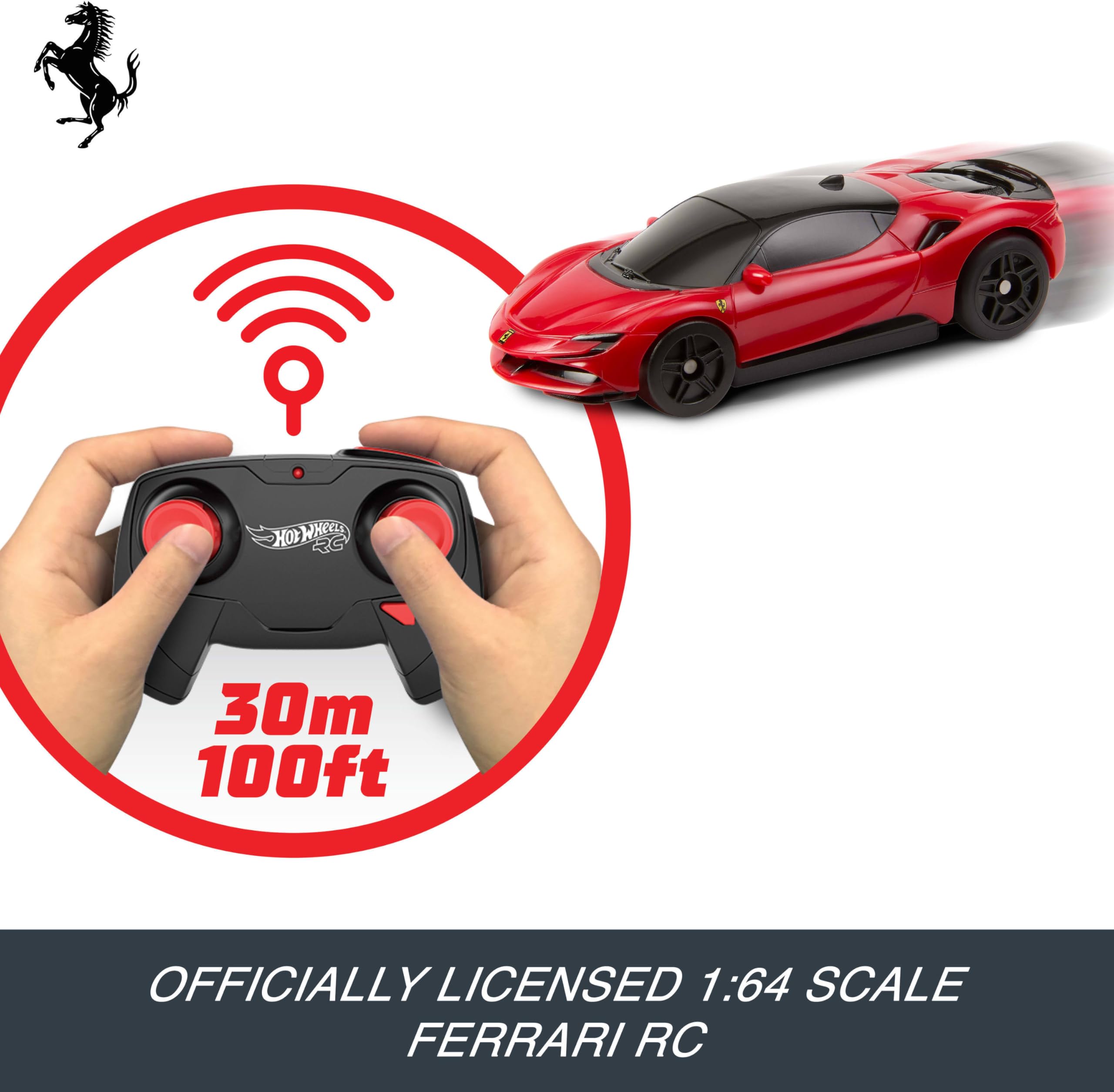 Hot Wheels RC Toy Car, Remote-Control Ferrari SF90 Stradale