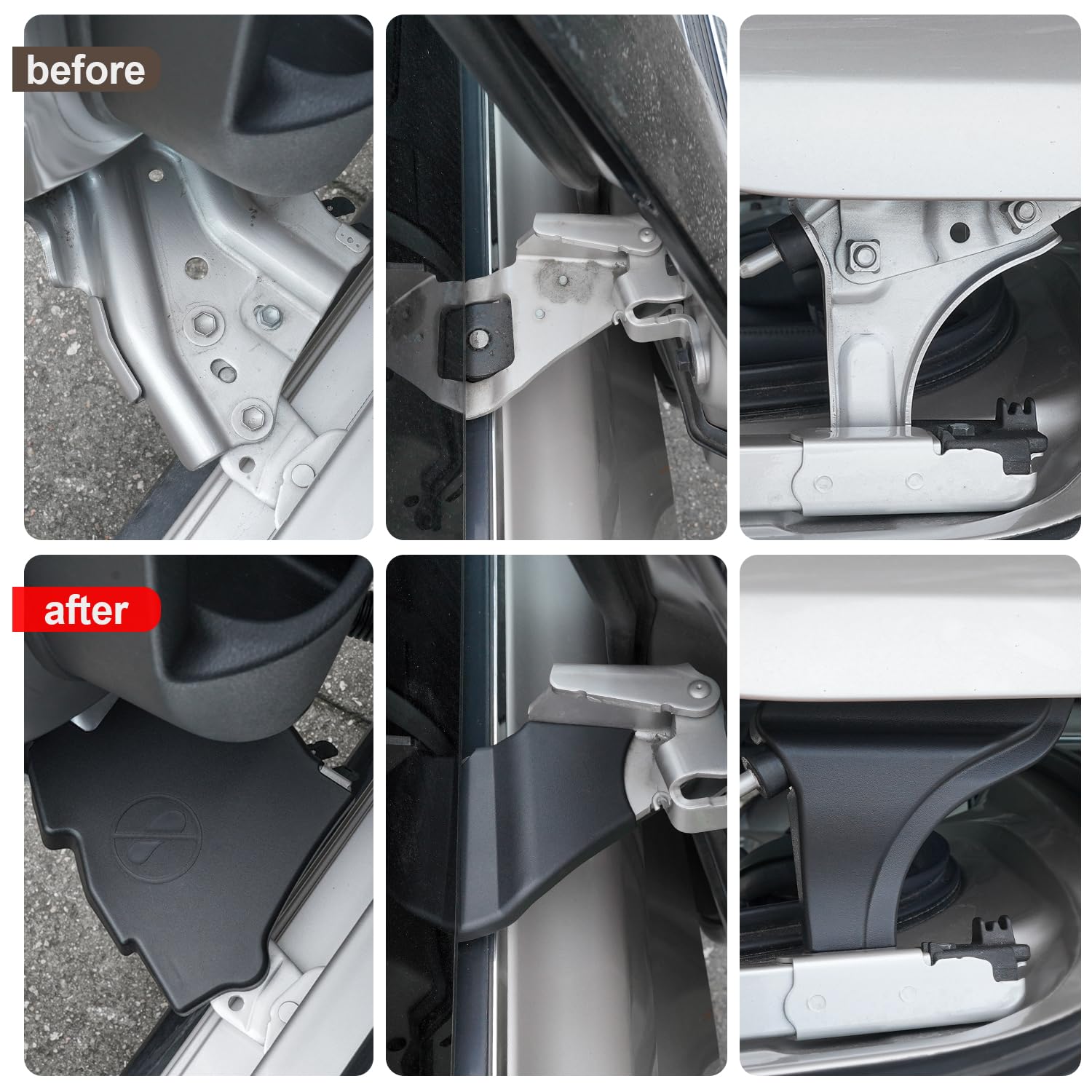 JYCDC Compatible with Toyota Sienna 2025 2024 2023 2022 2021 Protective Cover for Car Parts Middle Door Hinge Protection Cover Screw Dust Cover Decorative Accessories (Complete Set)