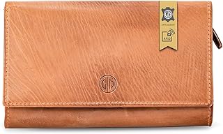 Geldbeutel Damen Portemonnaie Vollrindleder cognac