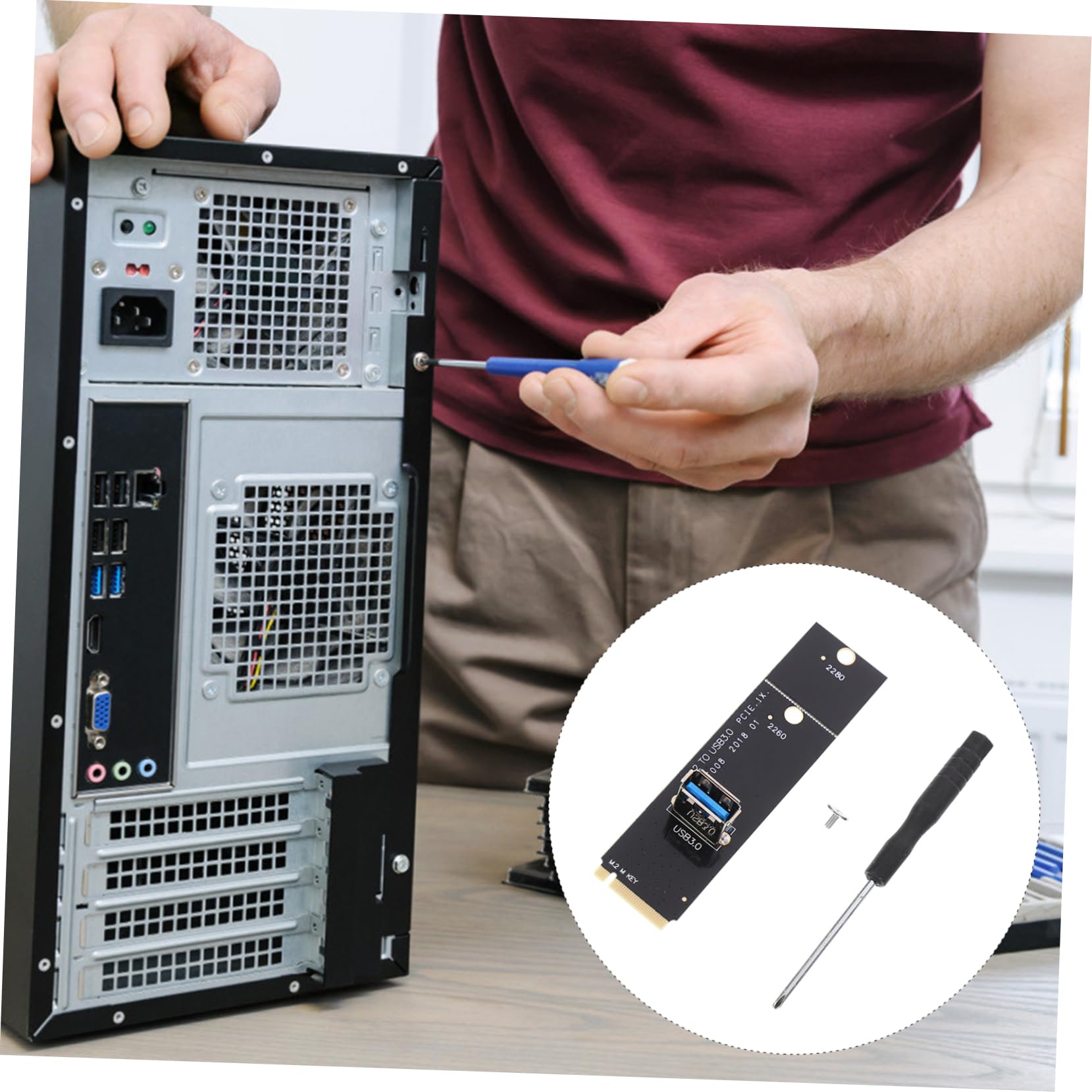 DIYEAH 4Pcs Expansion Cards Computer Adapter for Adding Additional Ports to Your Desktop High Speed Data Transfer