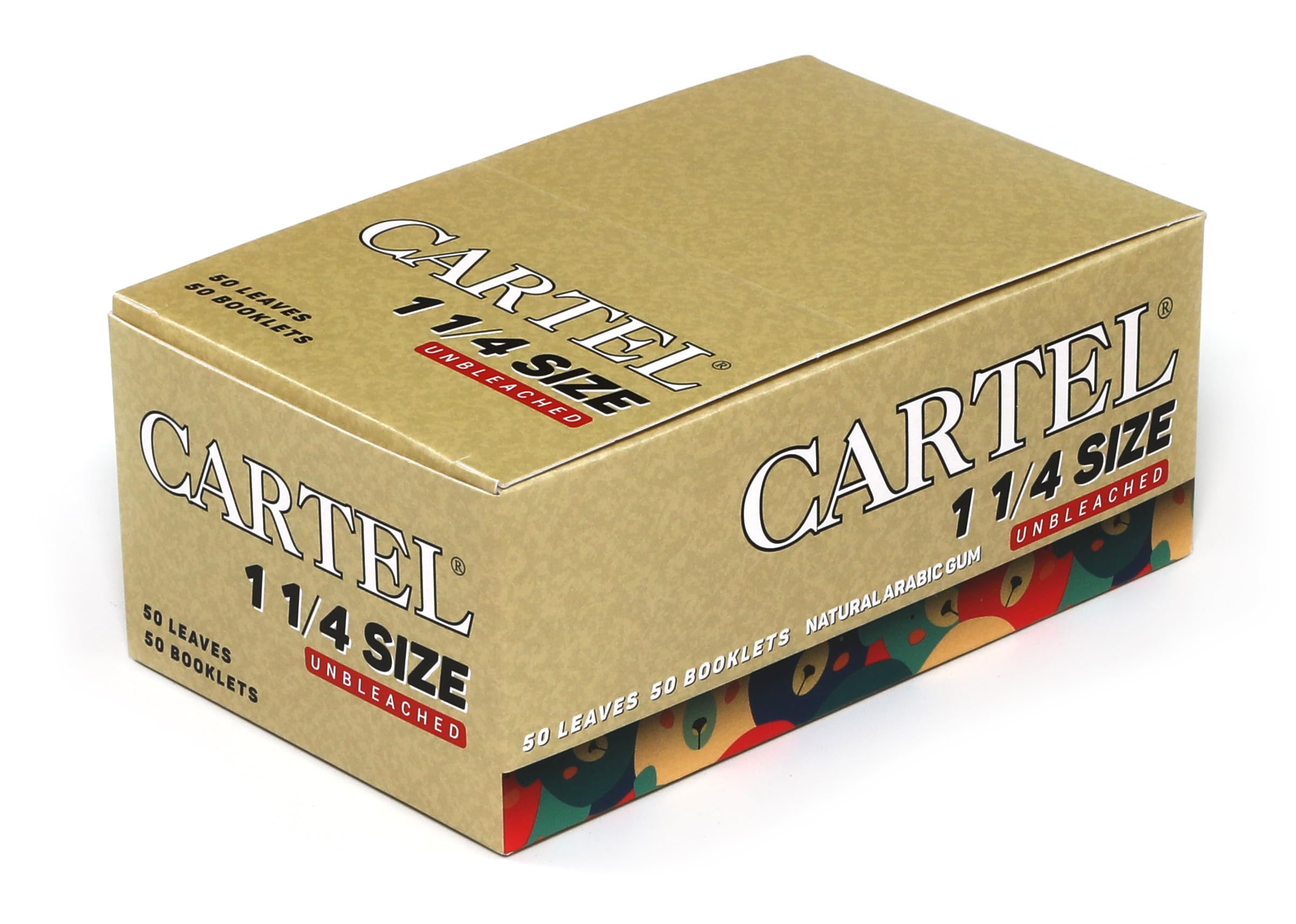 Cartel Ungebleichtes ultradünnes Zigarettenpapier Größe 1 1/4-1 Box / 2500 Blättchen