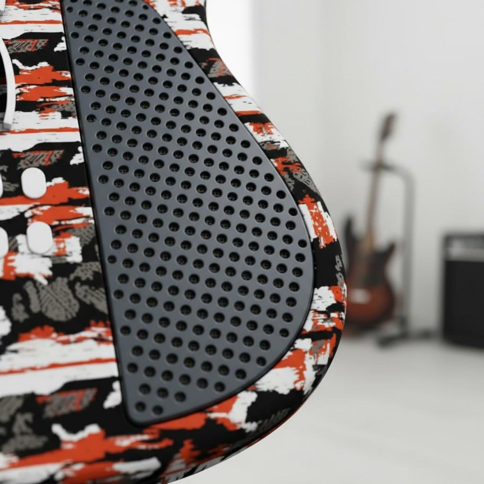 Gralara Chitarra Intelligente Senza Corde Connessione Bluetooth Chitarra Elettronica Luminosa 7 Suoni di Strumenti Giocattolo Musicale per Principianti, Silver Black