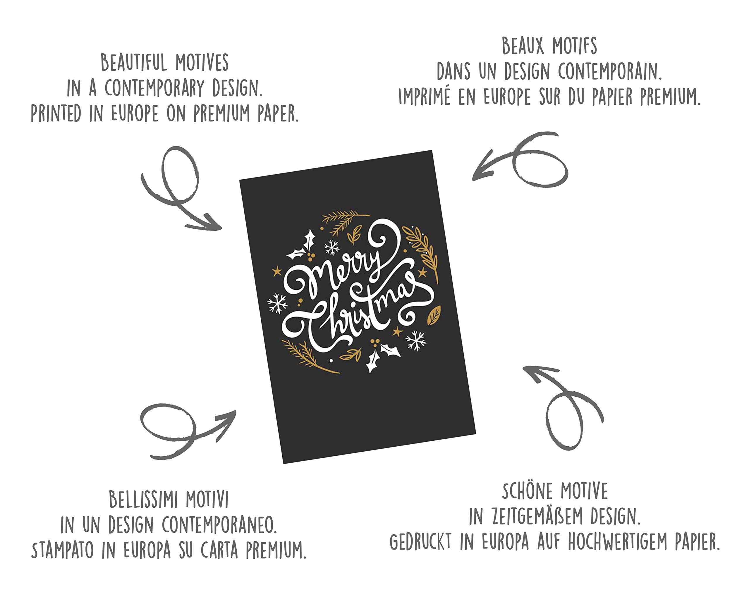 Edition Seidel - Set 6 Biglietti Di Natale Con Buste - Design Esclusivo E Carta Pregiata