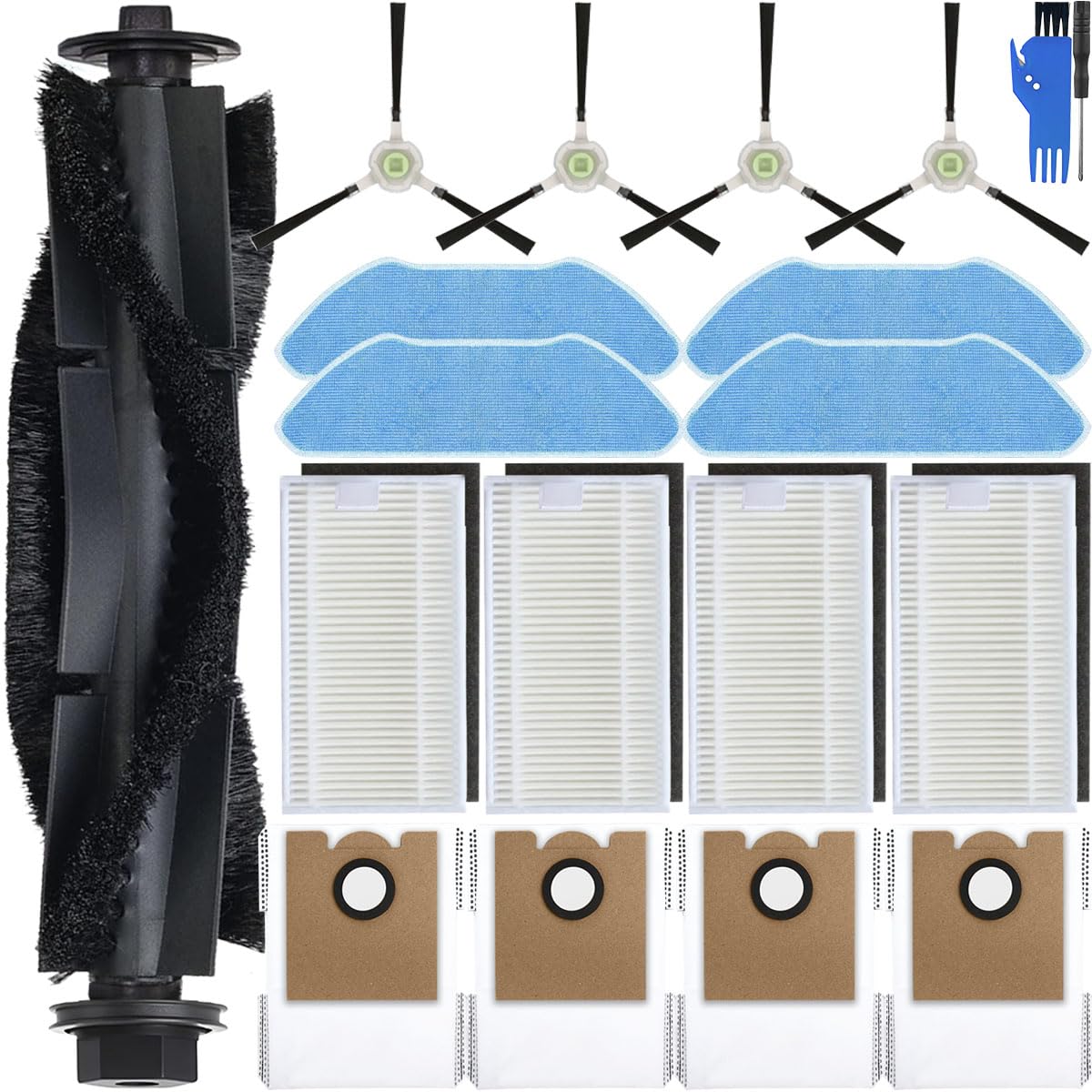EATBALE Main Brush Side Brush Filter Mop Pad Dust Bag for Lefant M2 Pro / M2S Pro Robot Vacuum Cleaners Replacement Parts Hepa Filter Microfiber Wipe Washable Consumable Accessories Kit