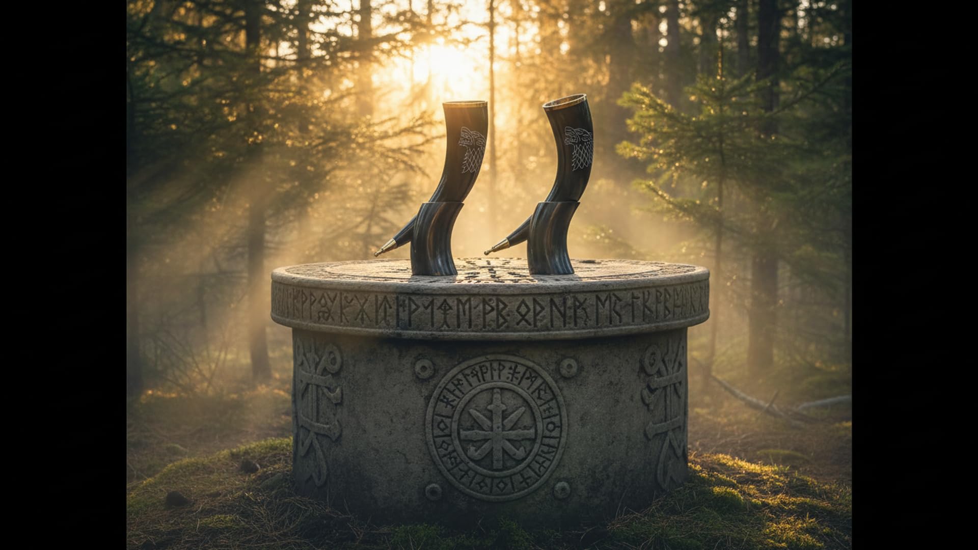 Trinkloin Horn Becher – Handgefertigter Bierkrug Set mit 2 Hornbechern – tolle Wikingergeschenke für Männer, Wikingerdekor-Bierkrug, norwegischer Mead-Krug, mittelalterlicher Wikingerbecher, Coseplay,