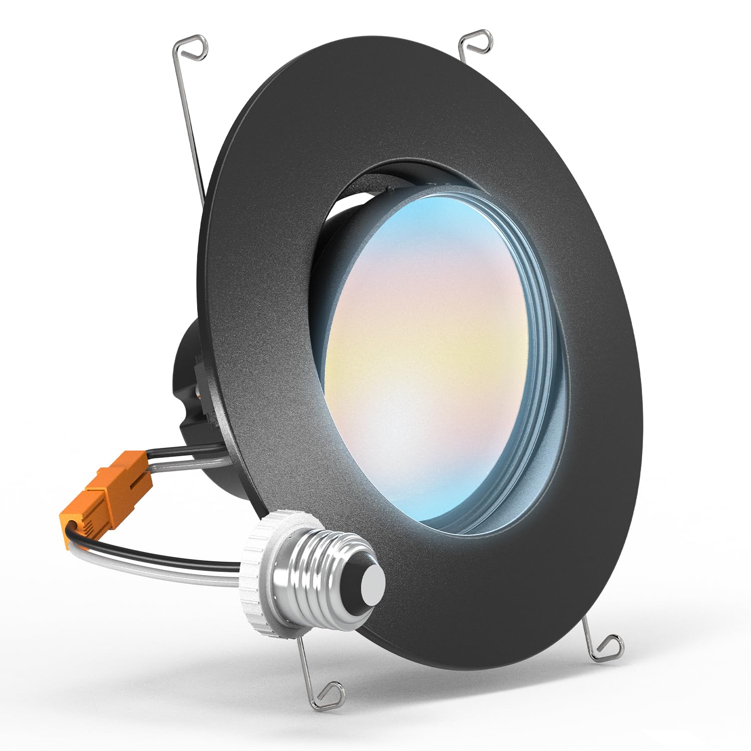 Sunco 6 Inch Gimbal LED Recessed Light, Black Adjustable Eyeball