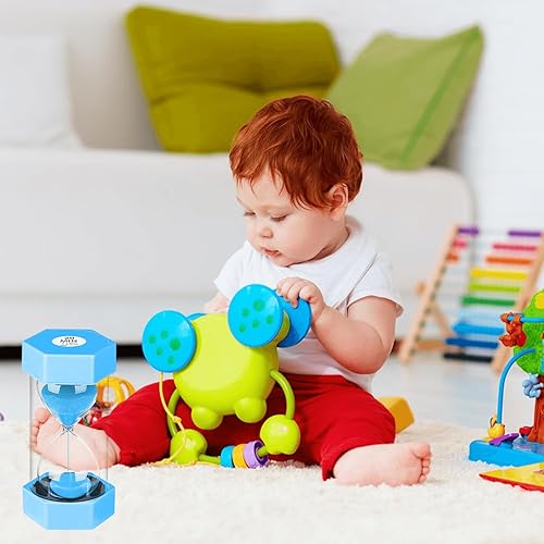 Miniatura 4 de SuLiao Temporizadores de arena de reloj de arena para niños, reloj de arena acrílica de 1351030 minutos, reloj de arena de plástico colorido para