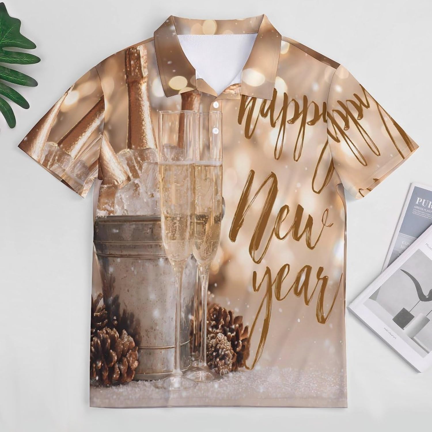 Happy New Year 2026 Women's Golf Polo Shirts Short Sleeve Quick Dry Tennis Tops Casual Work Blouses