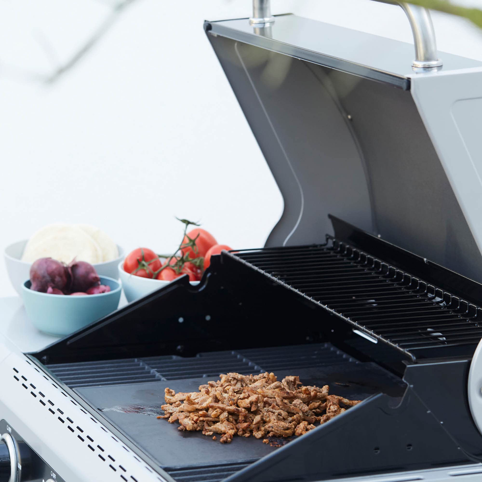 Barbecook plaque de cuisson barbecue universelle fonte émaillée 43x35cm noir