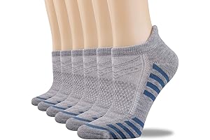 6 Pack Women's Moisture Wicking Low Cut Socks for Running