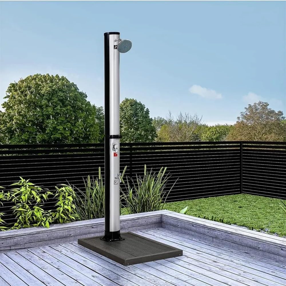 Douche chauffée à l'énergie Solaire avec Pomme de Douche et Robinet de Douche à Pied, 7,1 Pieds, 10 gallons, 2 Sections, pour Jardin, Jardin, Bord de Piscine, Plage, Spa