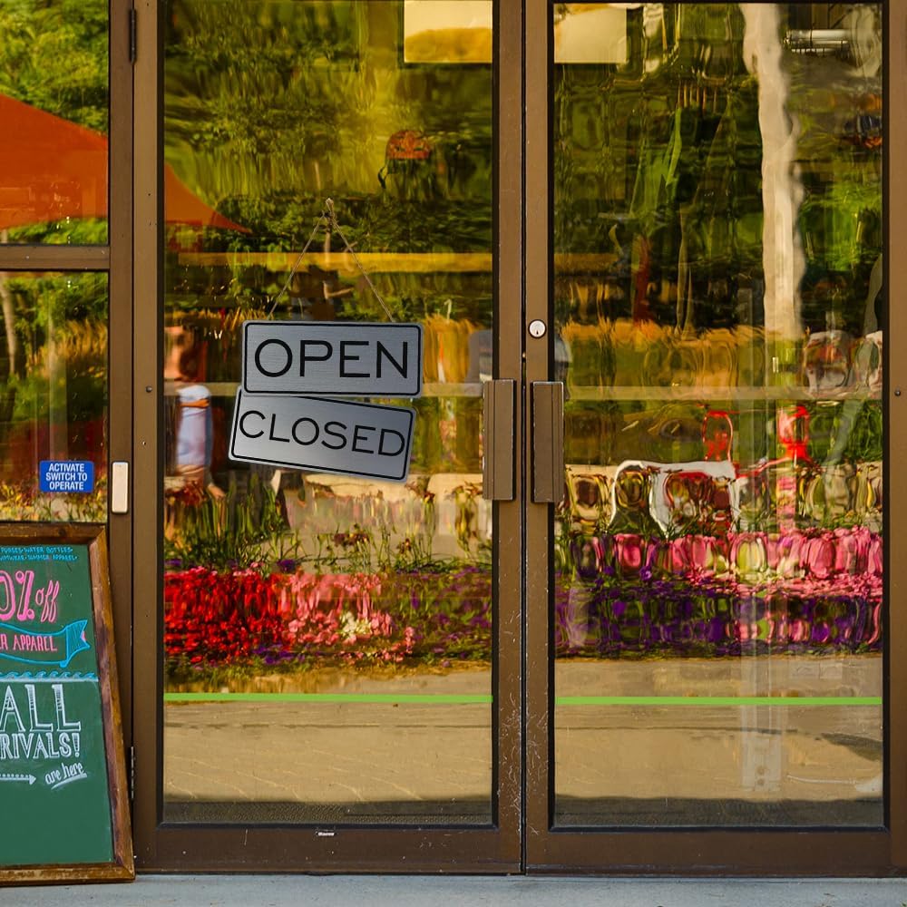 All Quality Open Closed Sign | Dual Sided | (White)