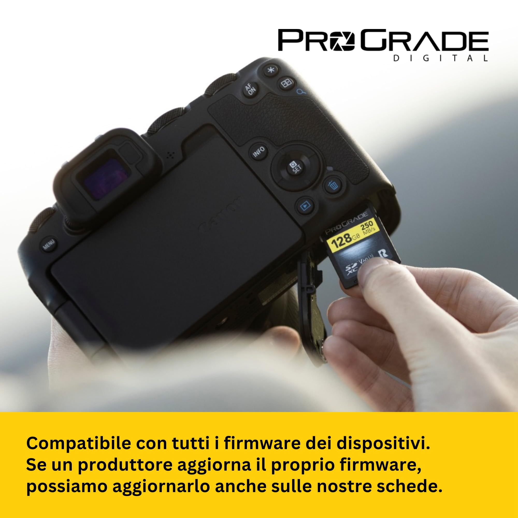 Scheda SD UHS-II da 128GB V60: velocità di scrittura fino a 130MB/s e velocità di lettura 250MB/s | Per professionisti, cineasti, fotografi e curatori di contenuti - Di Prograde Digital