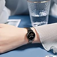 Vista 4 de YEEJOK Vivoactive - Correa de metal 4S, Venu 3S/2S, compatible con correas de reloj Fossil de 0.709 in, correa de acero inoxidable esmaltado