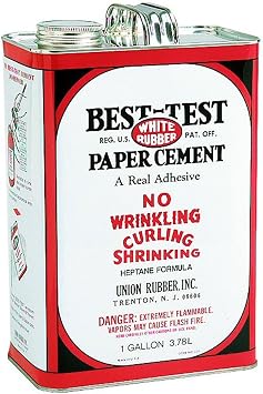 Best-Test White Rubber Paper Cement, 1-Gallon