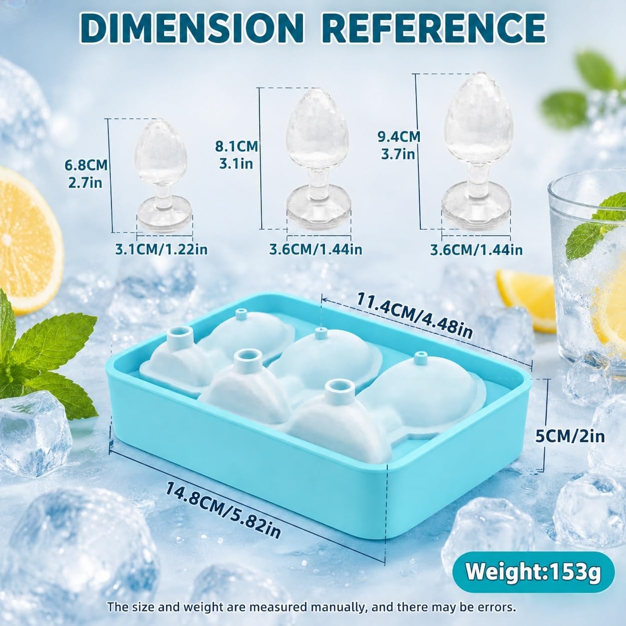 Ice Cube Mold Tray Novelty,Prank Fun Ice Cube Mold,Ice Ball Maker with Lid for Whiskey Coffee Cocktail Juice Drinks Beverage Crafting Accessories Funny Gift