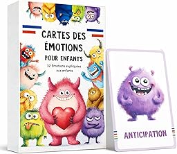 Cartes émotions Enfant – 32 Cartes éducatives illustrées, Jeu éducatif Gestion émotions, empathie et Communication, Cartes pédagogiques Maternelle Primaire, Outil éducatif école et Famille