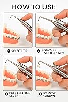 Vista 6 de Cynamed Juego de 11 quitacoronas automático dental removedor de puente, removedor de corona y puente automático dental