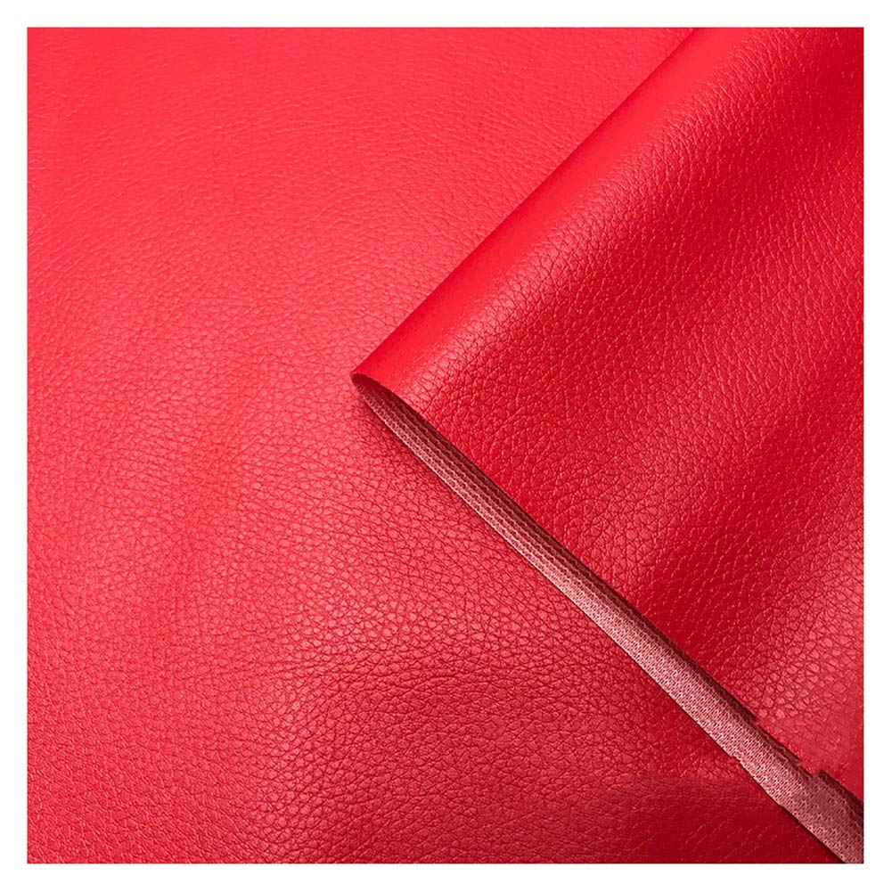 Tissu cuir doux rouge T4 1,6x3m haute couture pour artisanat fait main haut de gamme