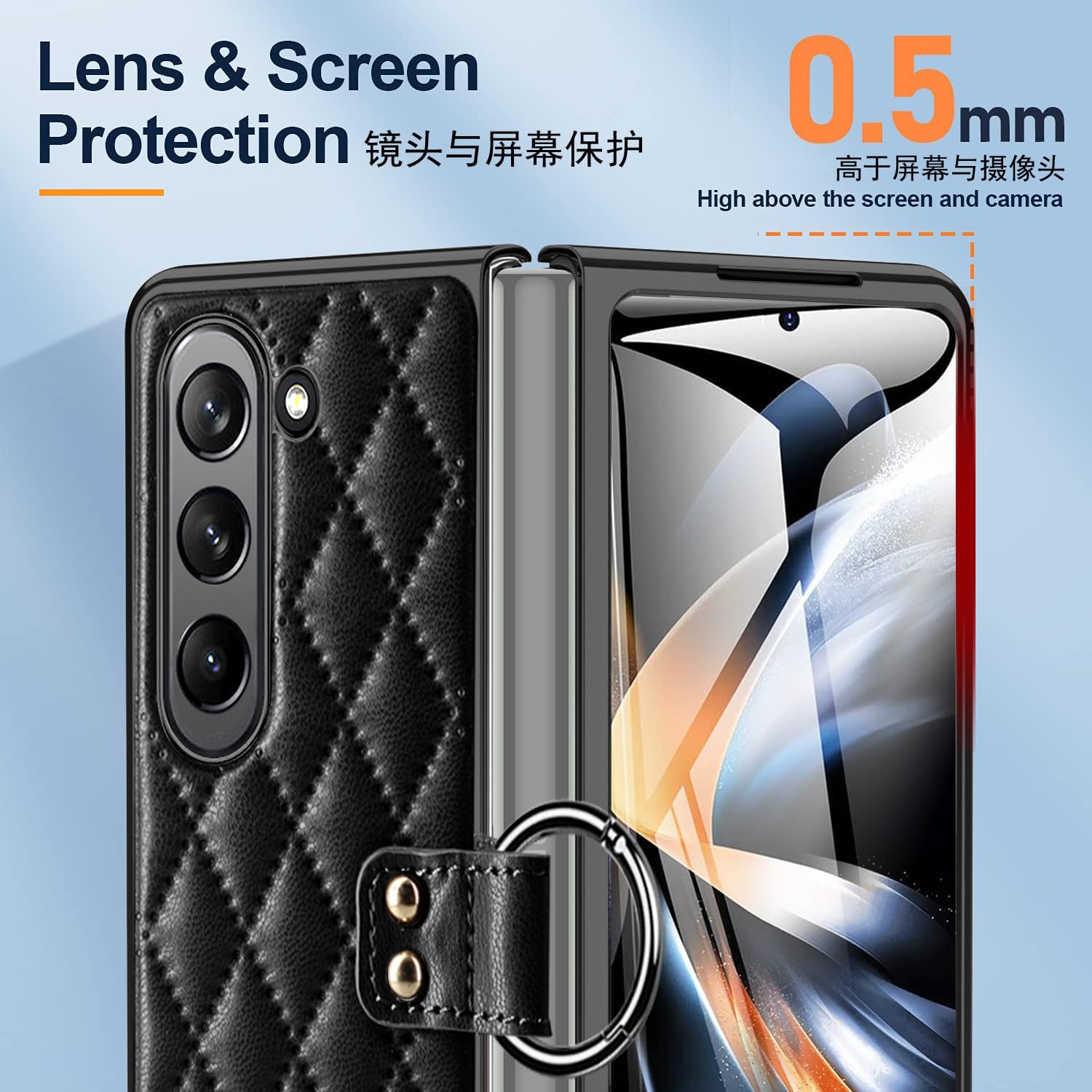Amazon.co.jp: Samsung Galaxy Z Fold 5 用 保護ケース、耐衝撃