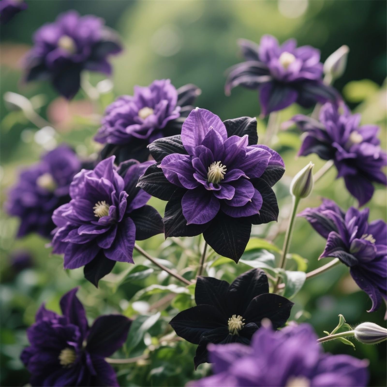 Mix Golden Jade Carving Feels Perfect Shade/Tolerant Climbing Clematis Bulb/Garden Ornamental plant-3bulbs-A — image 1