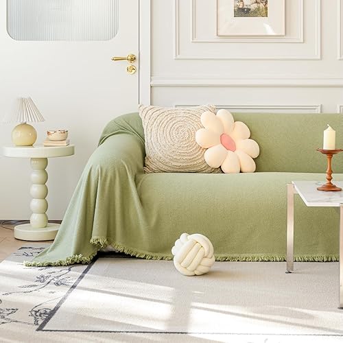 Sioloc Funda bohemia para sofá de 3 plazas, protector de mascotas, funda de sofá para sofá biplaza, protector de sofá decorativo multiusos (71 x 102