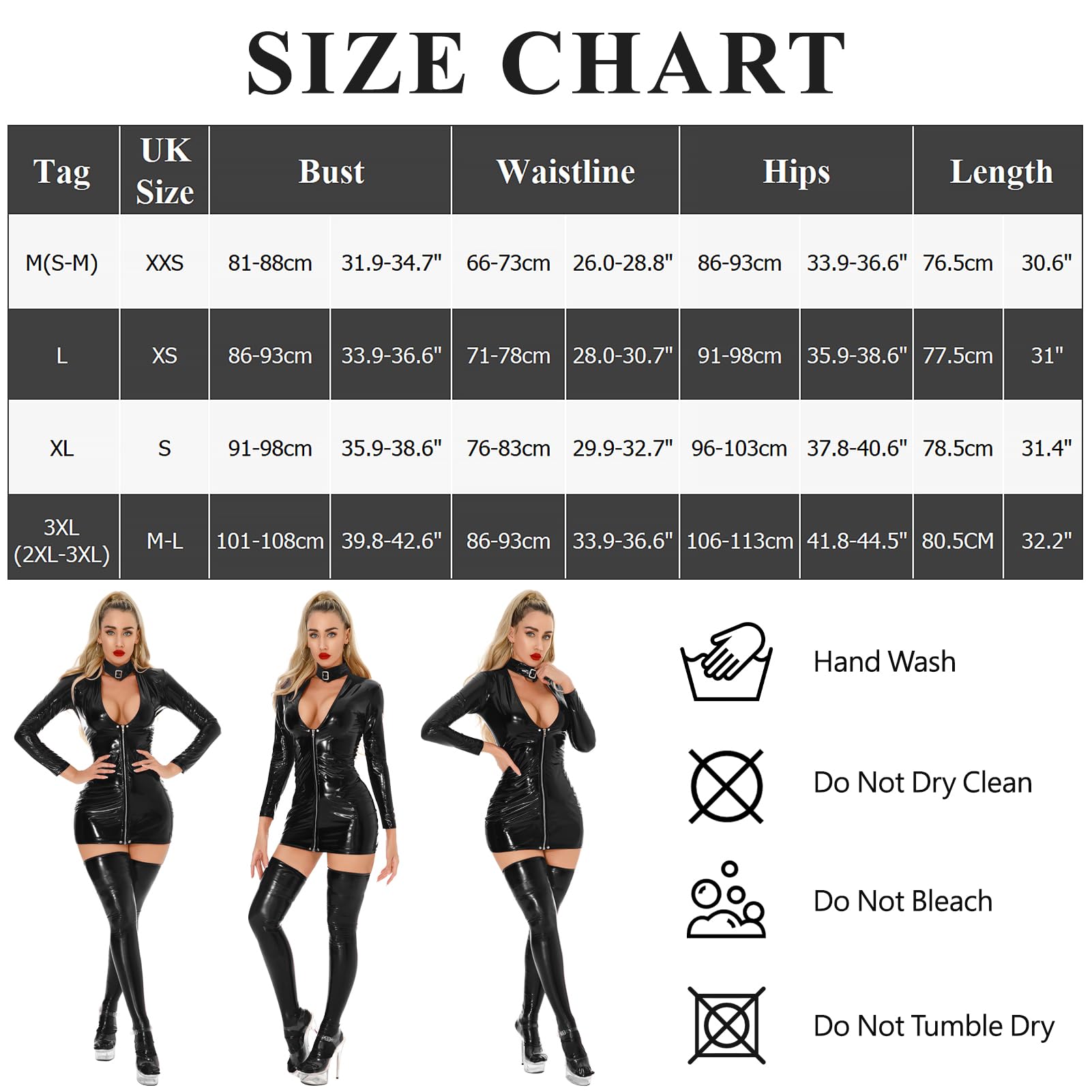 Maeau Robe en cuir verni à paillettes pour femme - Robe moulante - Manches longues - Hanches creuses - Effet mouillé - Mini robe moulante - Clubwear - UE XS-XL (Asie S-3XL)