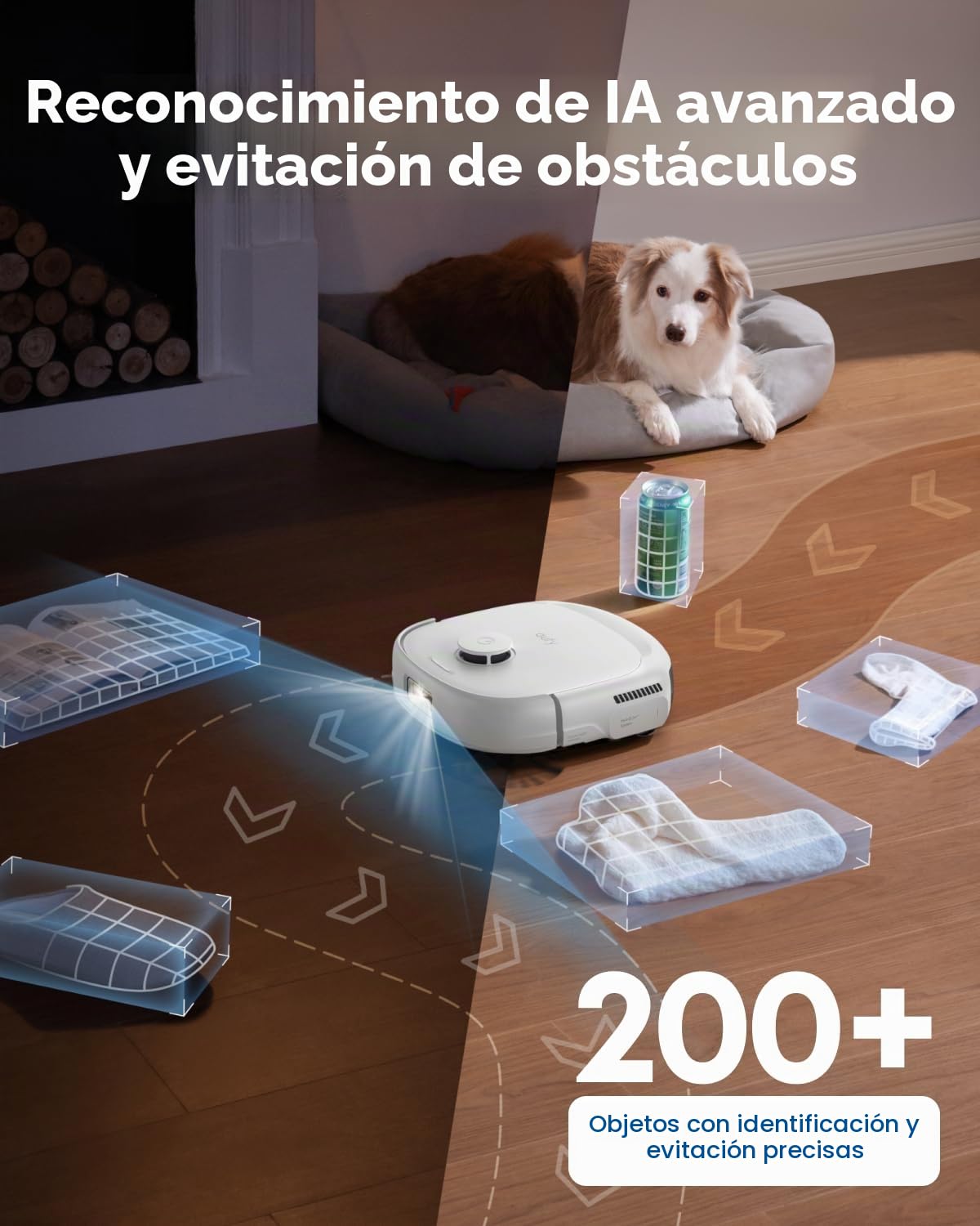 eufy Robot Aspirador Omni E25 Robot Aspirador y fregador 20.000 Pa | Sistema HydroJet, cepillos desenredantes DuoSpiral, Brazo CornerRover, estación Todo en uno | Sistema HydroJet, cepillos desenredantes DuoSpiral, brazo CornerRover, estación todo en uno