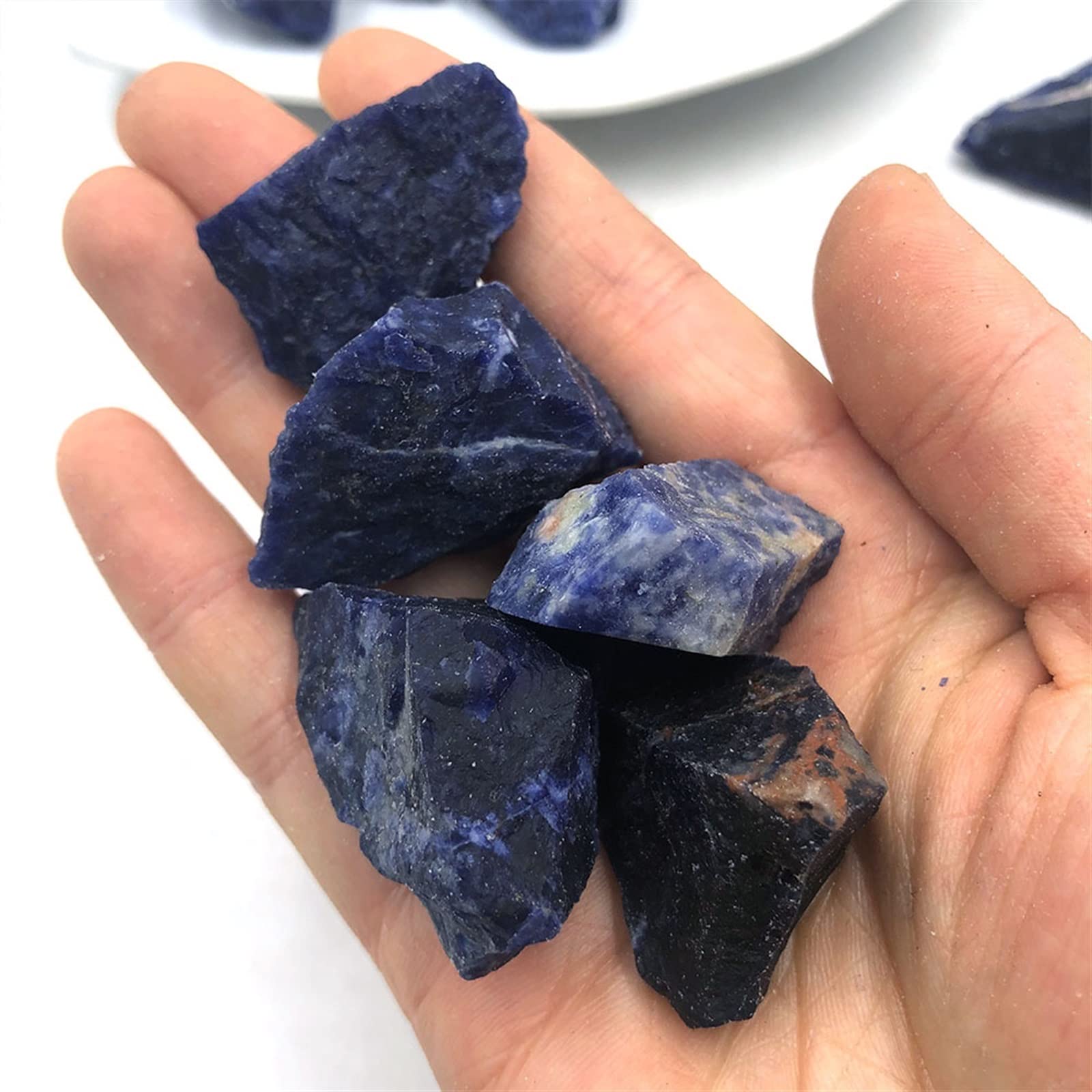 1pc Natural Raw Blue Sodalite Pietra Grezza Cristalli di Quarzo Roccia Acquario Decorazione della Stanza della casa Pietra preziosa Collezioni di casa