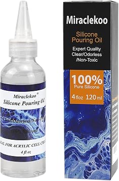 Silicone Pouring Oil Pure Silicone Oil for Creating Cell in Acrylic Paint Resin Pouring,4 Ounce