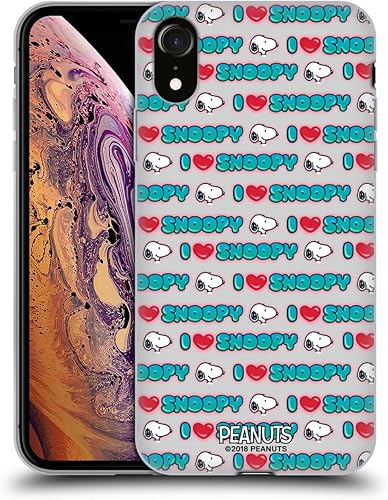 Vista 44 de Head Case Designs Funda de gel suave con licencia oficial de Peanuts I Love Pattern Snoopy Boardwalk Airbrush compatible con Apple iPhone 15