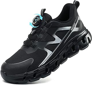 AEKYIWL Zapatos de Seguridad Hombre Mujer Calzado de Seguridad Ligero Comodo Zapatillas Trabajo Transpirable Antideslizante Botas Trabajo