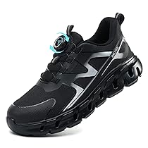 AEKYIWL Scarpe Antinfortunistiche Uomo Donna Bassa Scarpe da Lavoro Leggere Comode Antiscivolo Traspiranti Scarpe Antinfortunistica Nero, 38 EU
