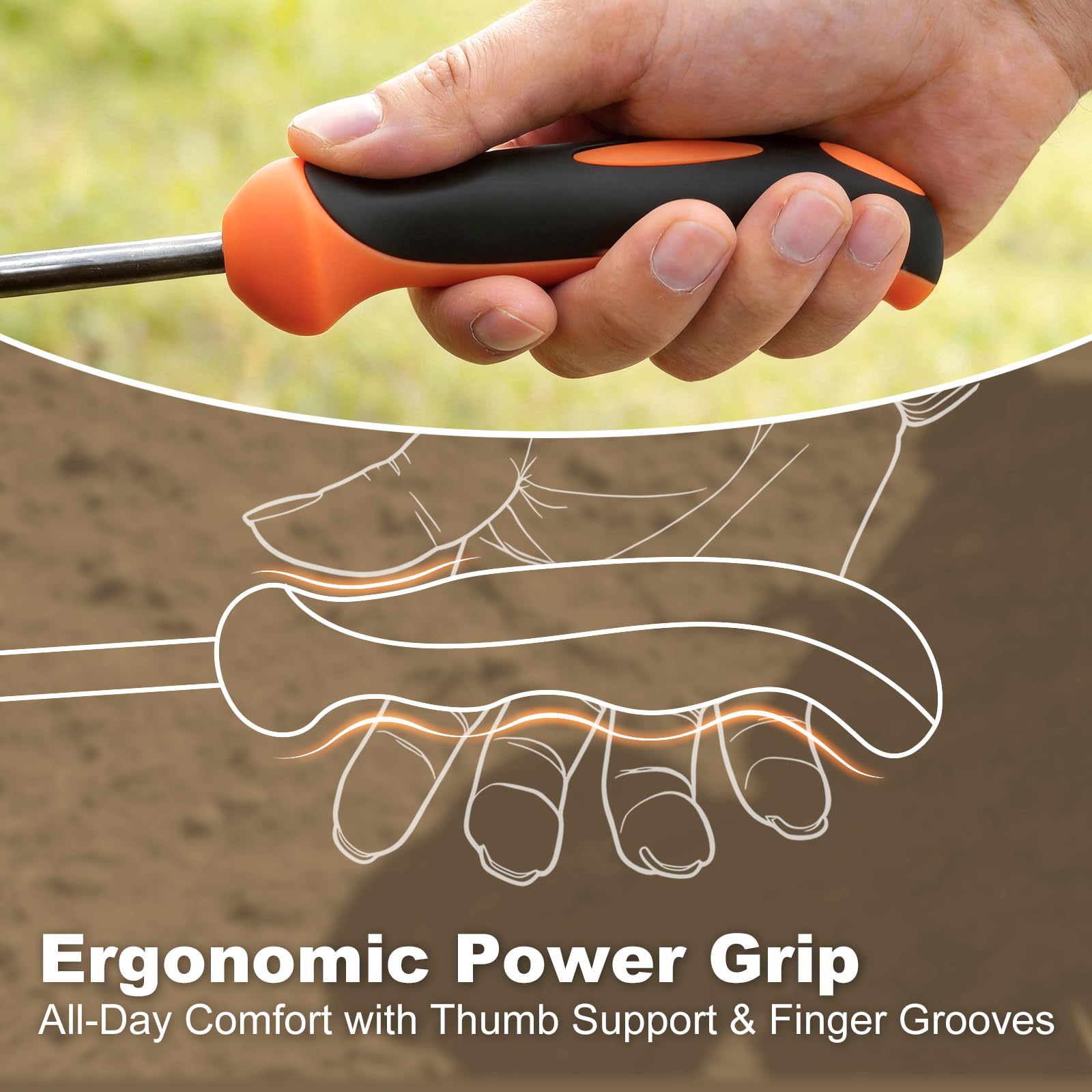 Hand Weeder Puller Tool, Heavy Duty Stainless Steel Root Removal Tool with Ergonomic Non-Slip Handle Manual Pusteblume Remover for Garden Lawn Yard Handheld Weeding Tool for Deep Roots, 2 Pack