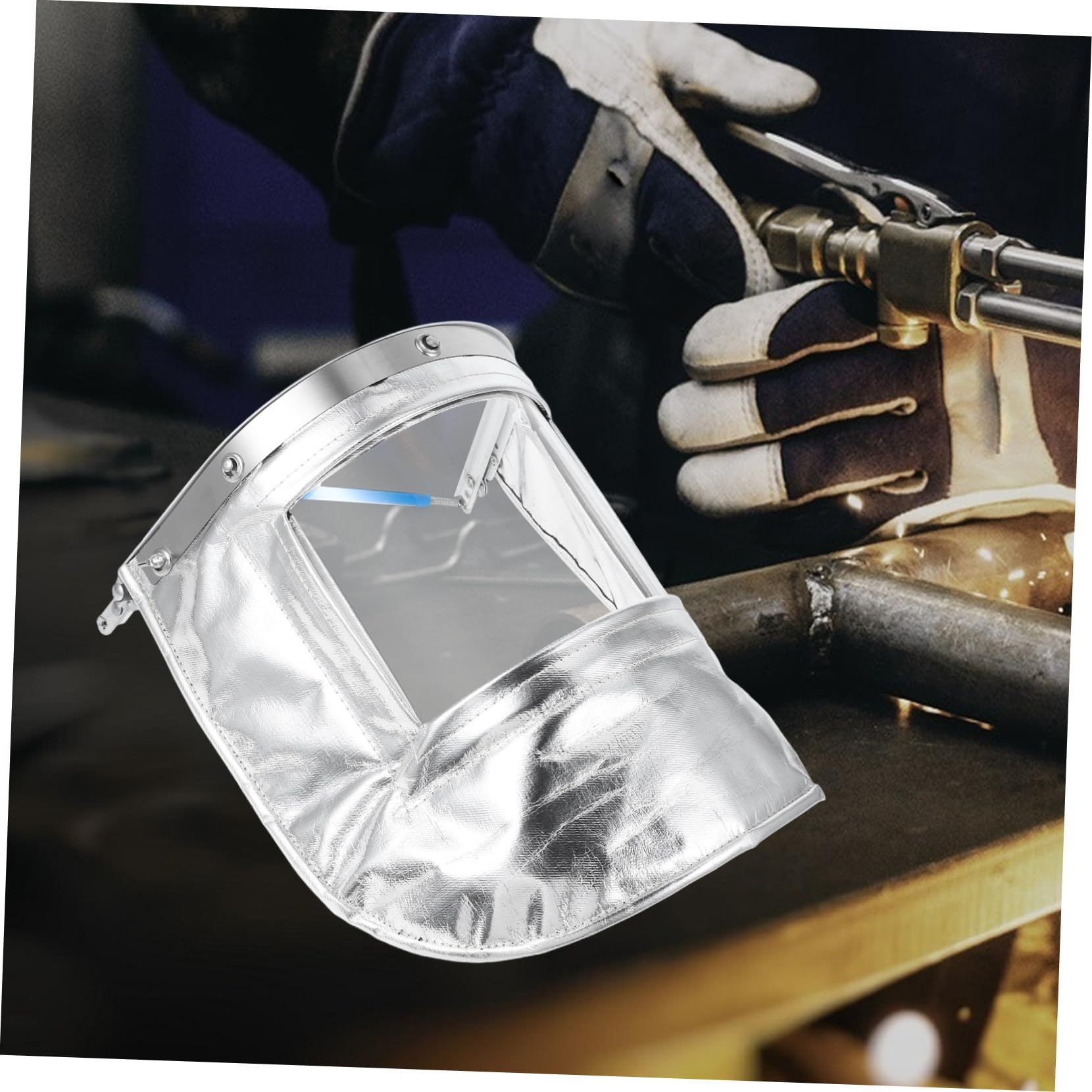 Hochtemperaturbeständiges Transparentes Schweißergesichtsschutzschild mit Verstellbarem Kopfband Ergonomisch Leichter Schutz für Industrie Schweißen und Kochen