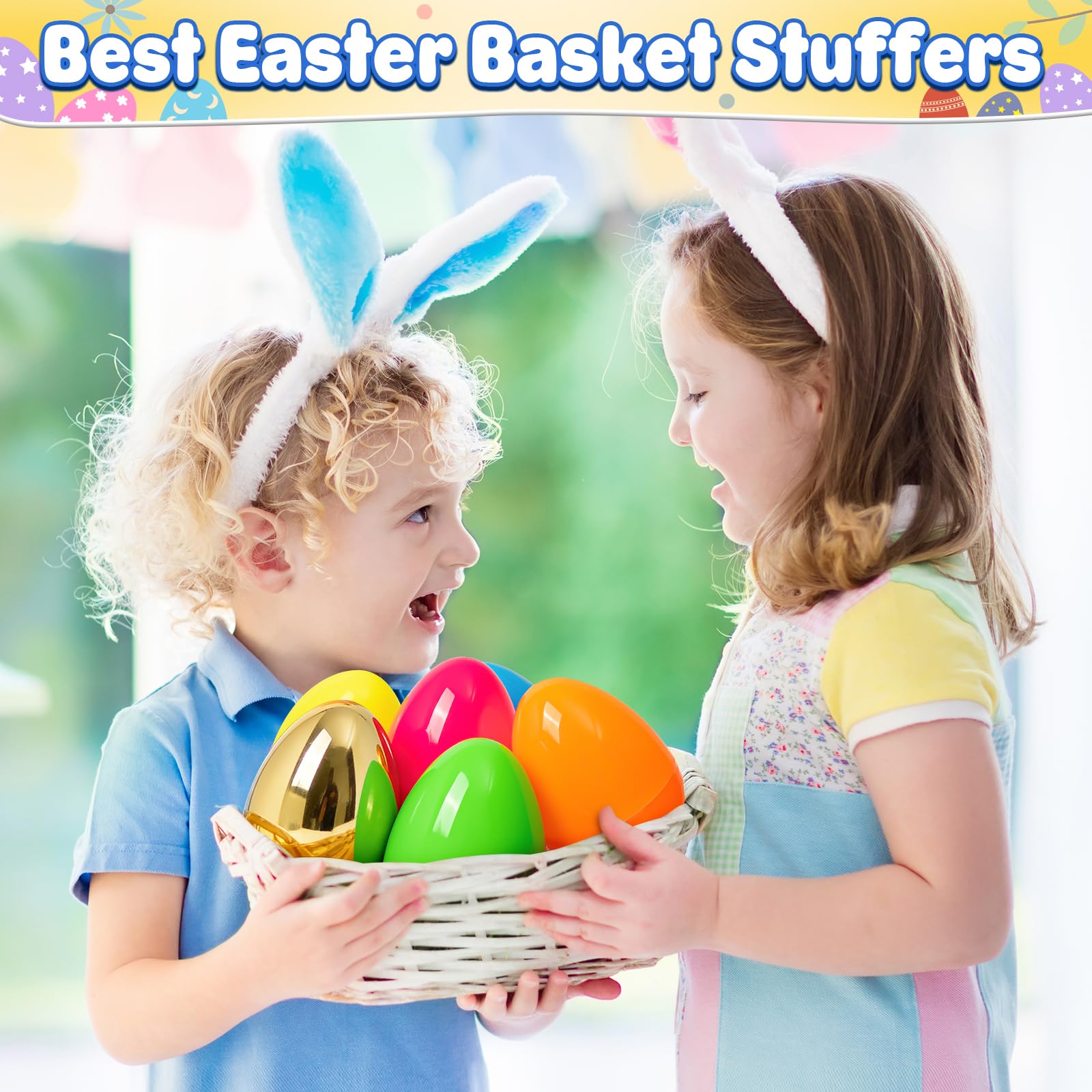 V-Opitos Jumbo-Ostereier, 15,2 cm, große Kunststoff-Ostereier, Großpackung, leere Eier für Ostereiersuche, Überraschungseier, Korbfüller, Oster-Partygeschenk für Kinder, 25 Stück