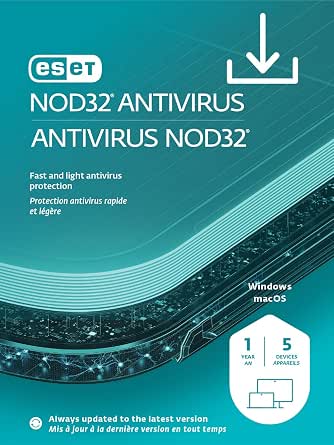 ESET NOD32 Antivirus | 5 Devices | 1 Year | Antivirus Software | Gamer Mode | Light System Footprint | Official Download with License [PC/Mac Online Code] - View 2